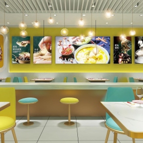 现代酸菜鱼店3D模型下载